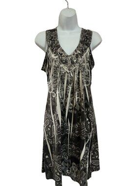 Sz.*Unity*Dark Gray/Light Gray Paisley Mini Dress